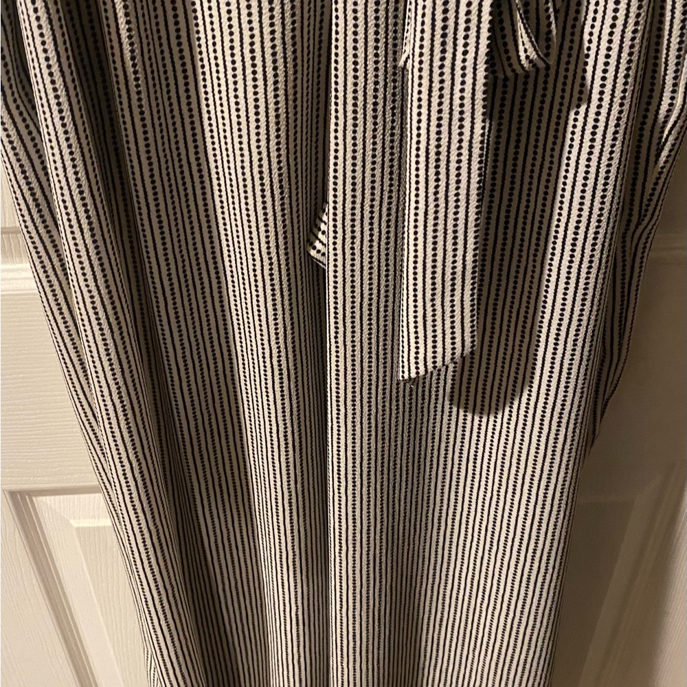 Max Studio Black and White Striped Jumpsuit - Picture 8 of 10